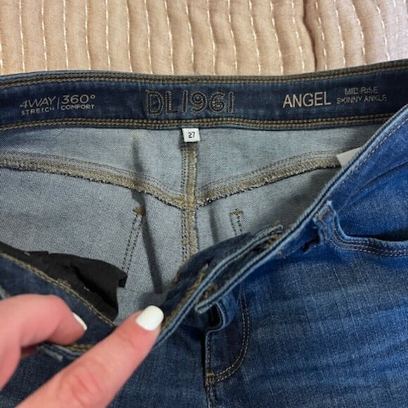 DL1961 Blue Angel Mid Rise Skinny Ankle Park 360 Comfort Stretch Denim Jeans 27 - Picture 5 of 8